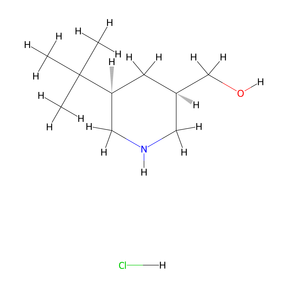rac-[(3R,5R)-5-tert-butylpiperidin-3-yl]methanol hydrochloride molecular structure, CAS 2248417-59-4