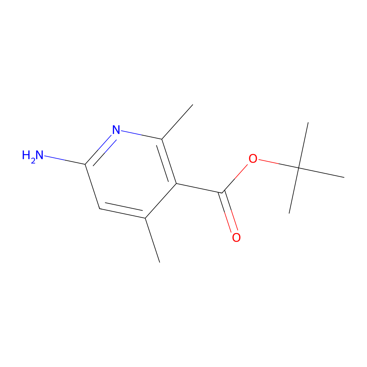 Tert-butyl 6-amino-2,4-dimethylpyridine-3-carboxylate molecular structure, CAS 2248417-81-2