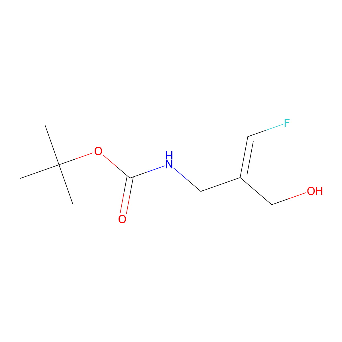 2-[(Boc-amino)methyl]-3-fluoro-2-propen-1-ol molecular structure, CAS 2248430-58-0