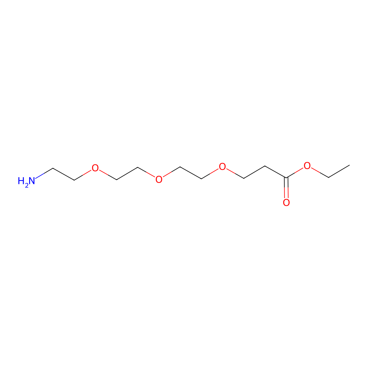 Ethyl 3-{2-[2-(2-aminoethoxy)ethoxy]ethoxy}propanoate molecular structure, CAS 2248491-97-4
