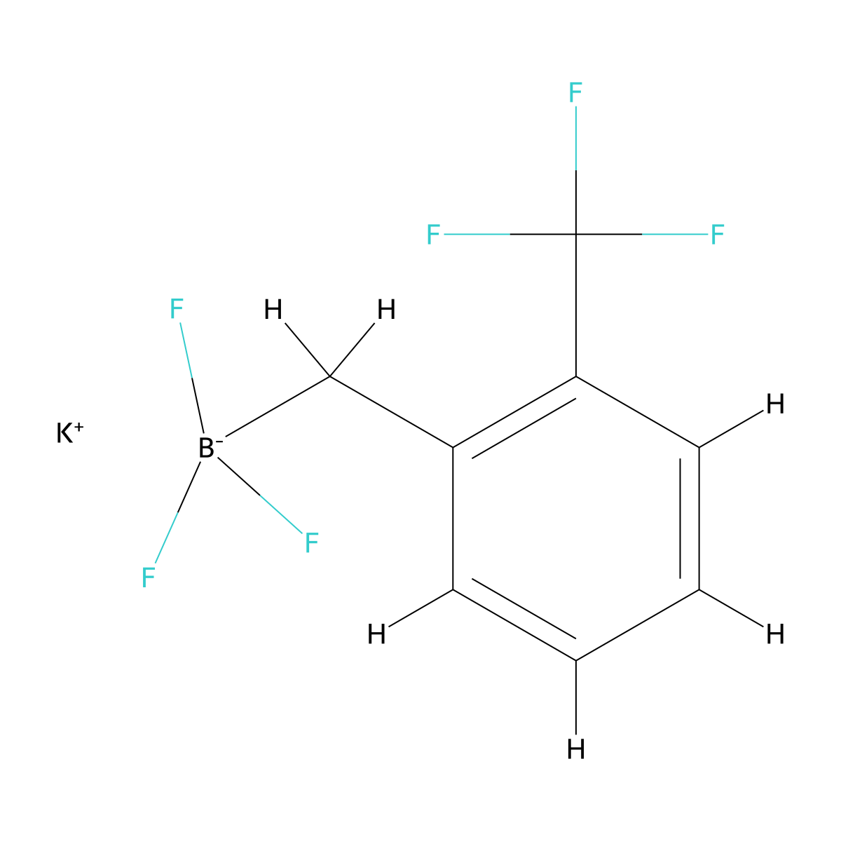 Potassium trifluoro(2-(trifluoromethyl)benzyl)borate molecular structure, CAS 2248620-18-8