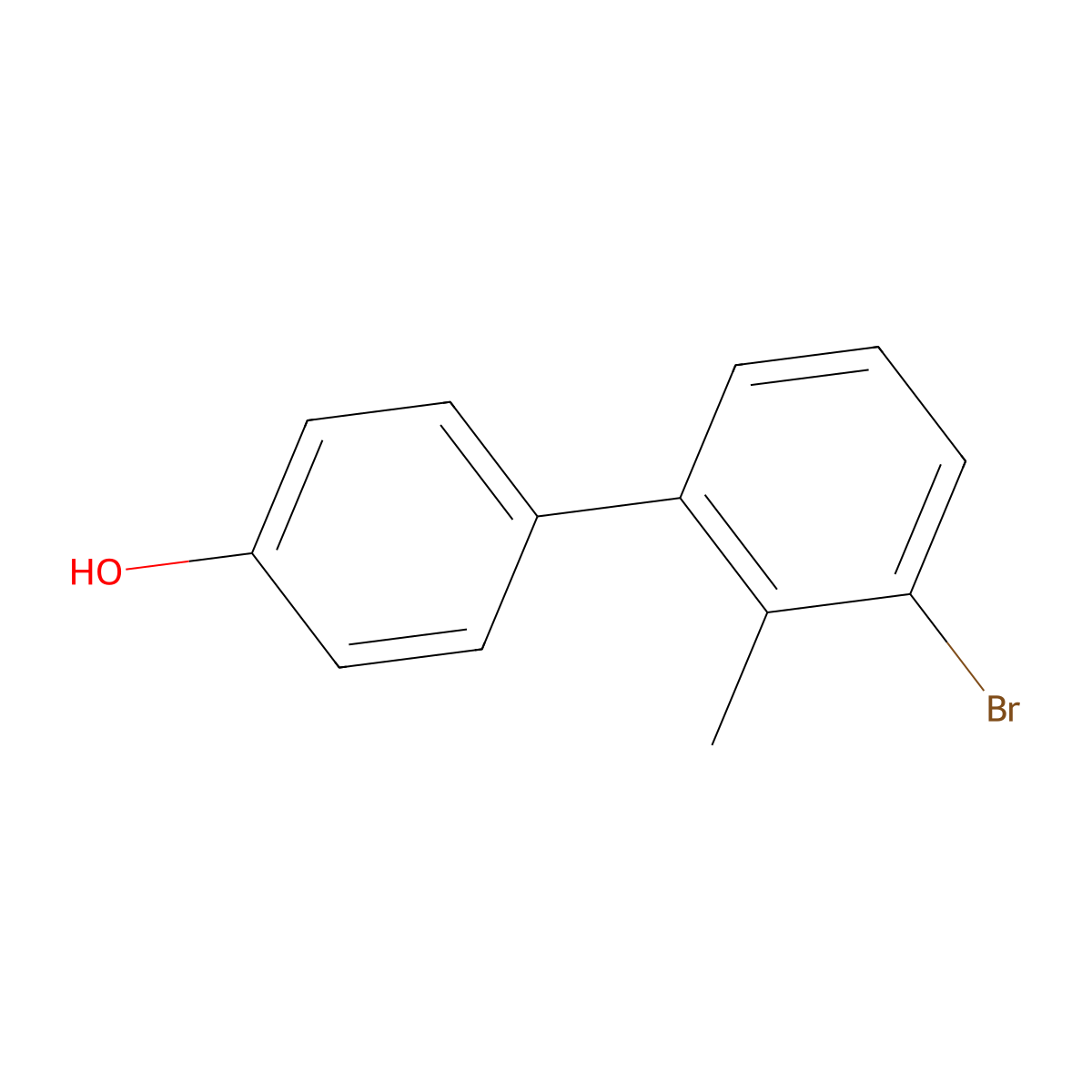3'-Bromo-2'-methyl-[1,1'-biphenyl]-4-ol molecular structure, CAS 2248637-48-9