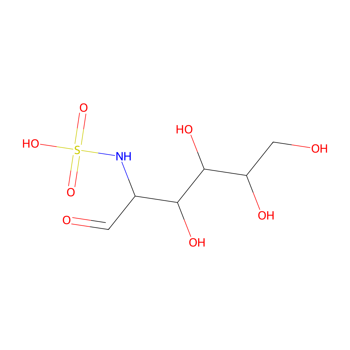 Glucosamine 2-sulfate molecular structure, CAS 22487-35-0
