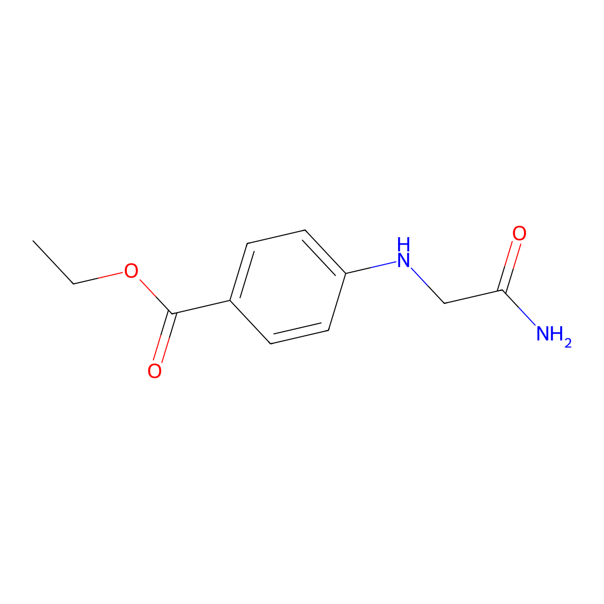 Ethyl 4-[(carbamoylmethyl)amino]benzoate molecular structure, CAS 22487-50-9