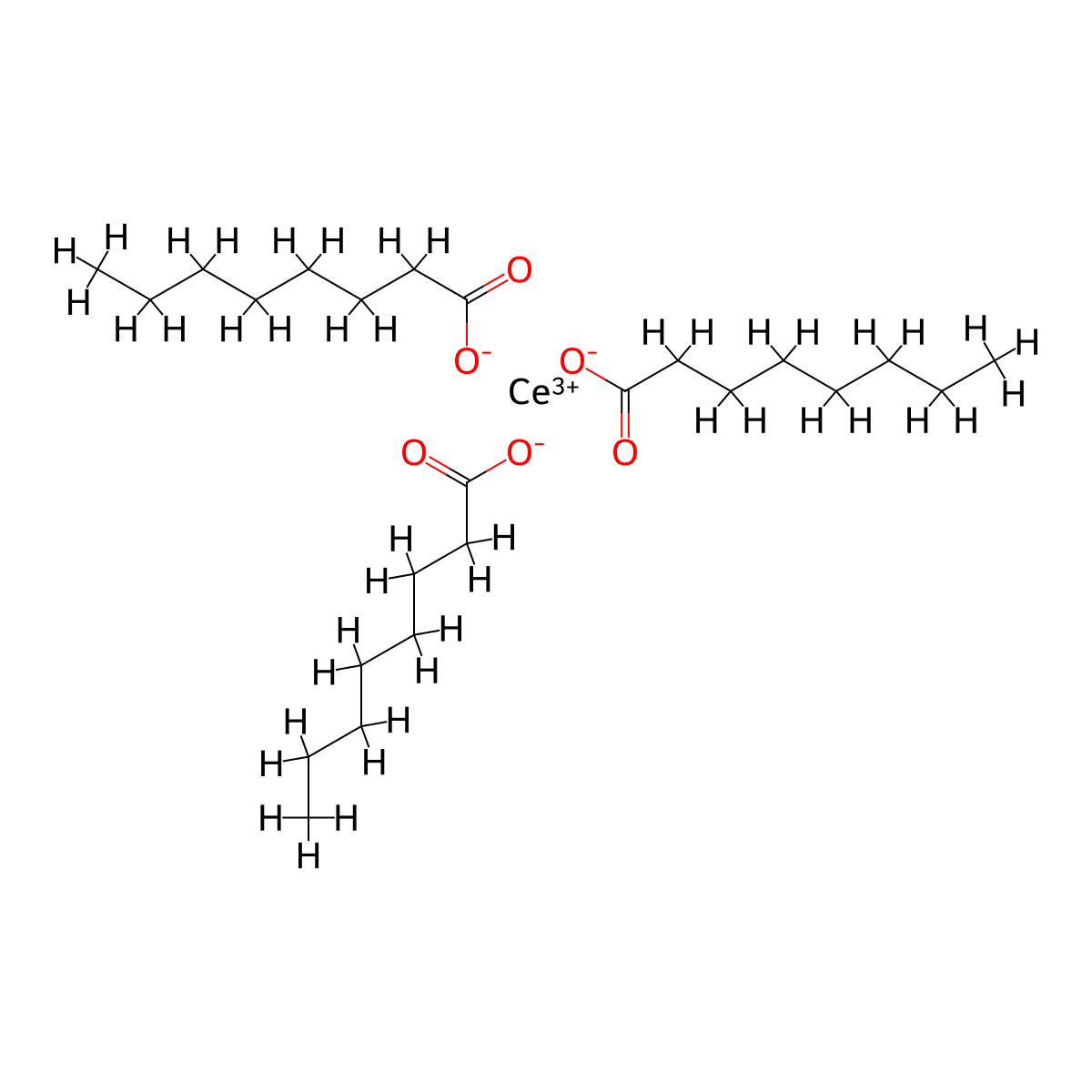 Octanoic acid, cerium salt (1:?) molecular structure, CAS 22487-78-1