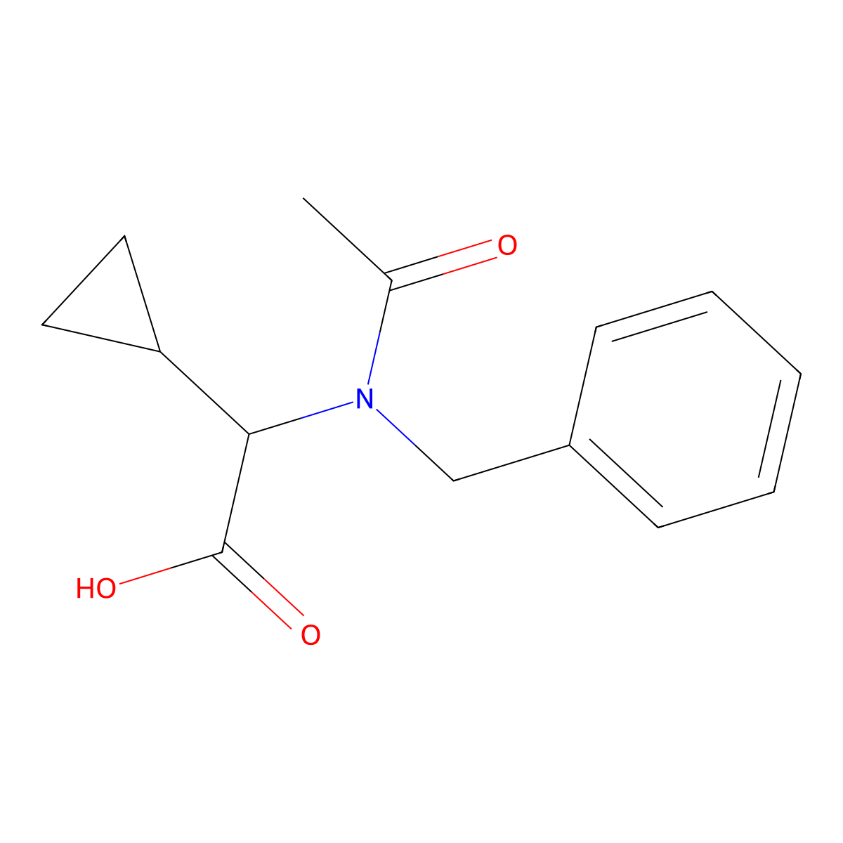 2-(N-benzylacetamido)-2-cyclopropylacetic acid molecular structure, CAS 2248715-09-3