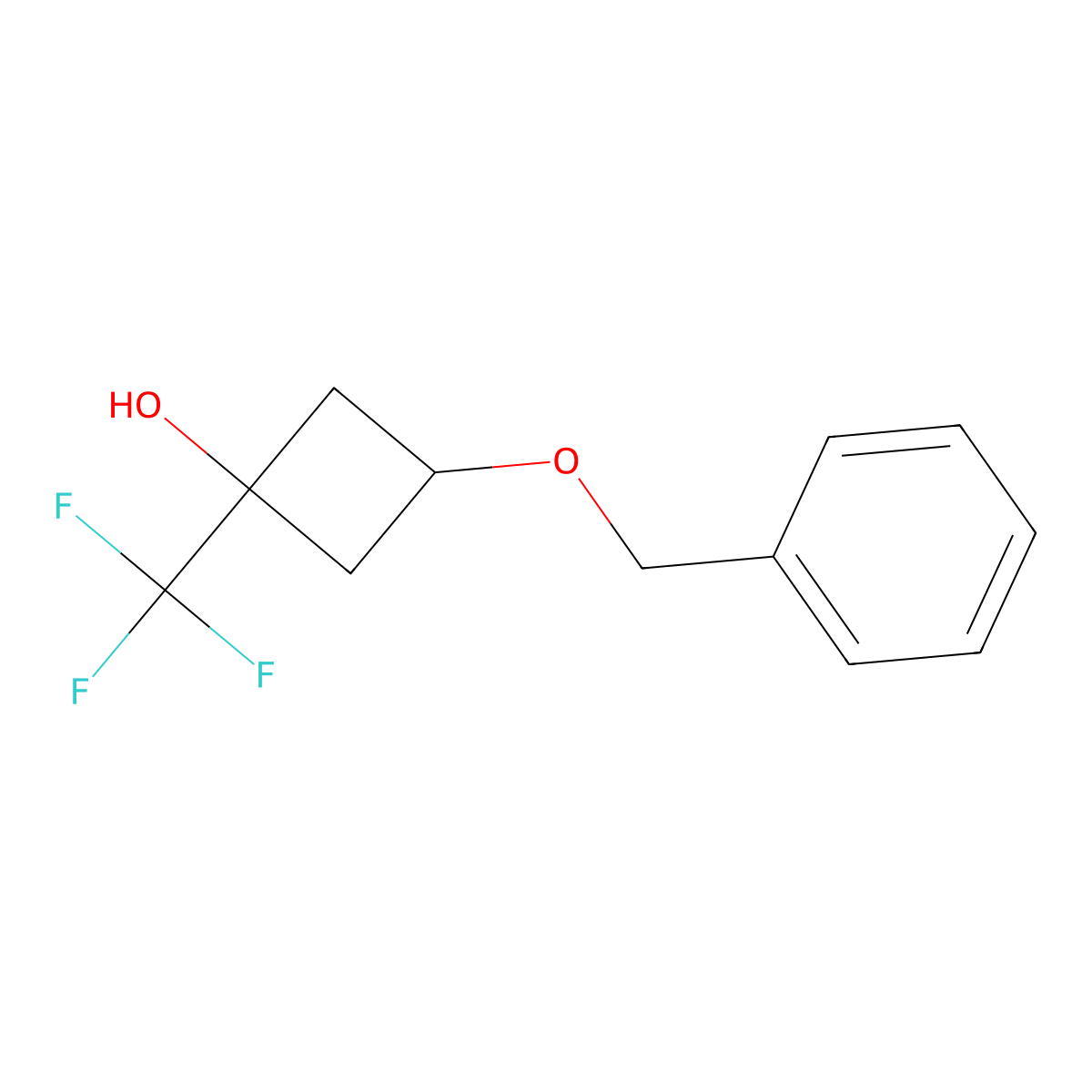 3-(Benzyloxy)-1-(trifluoromethyl)cyclobutan-1-ol molecular structure, CAS 2248727-14-0