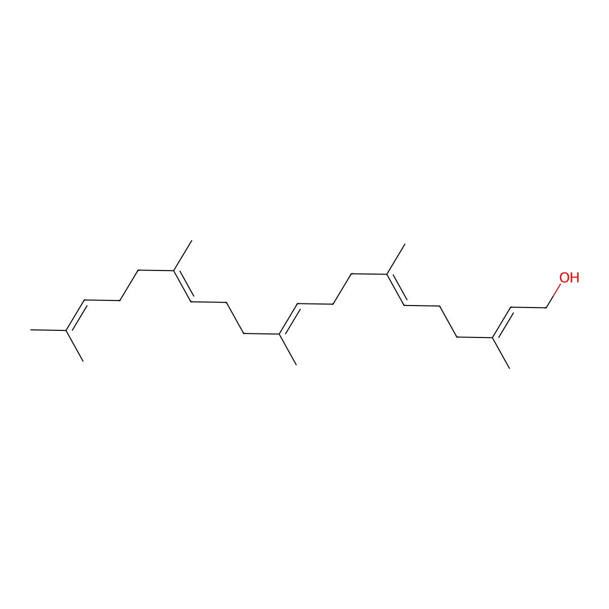 Geranylfarnesol molecular structure, CAS 22488-05-7