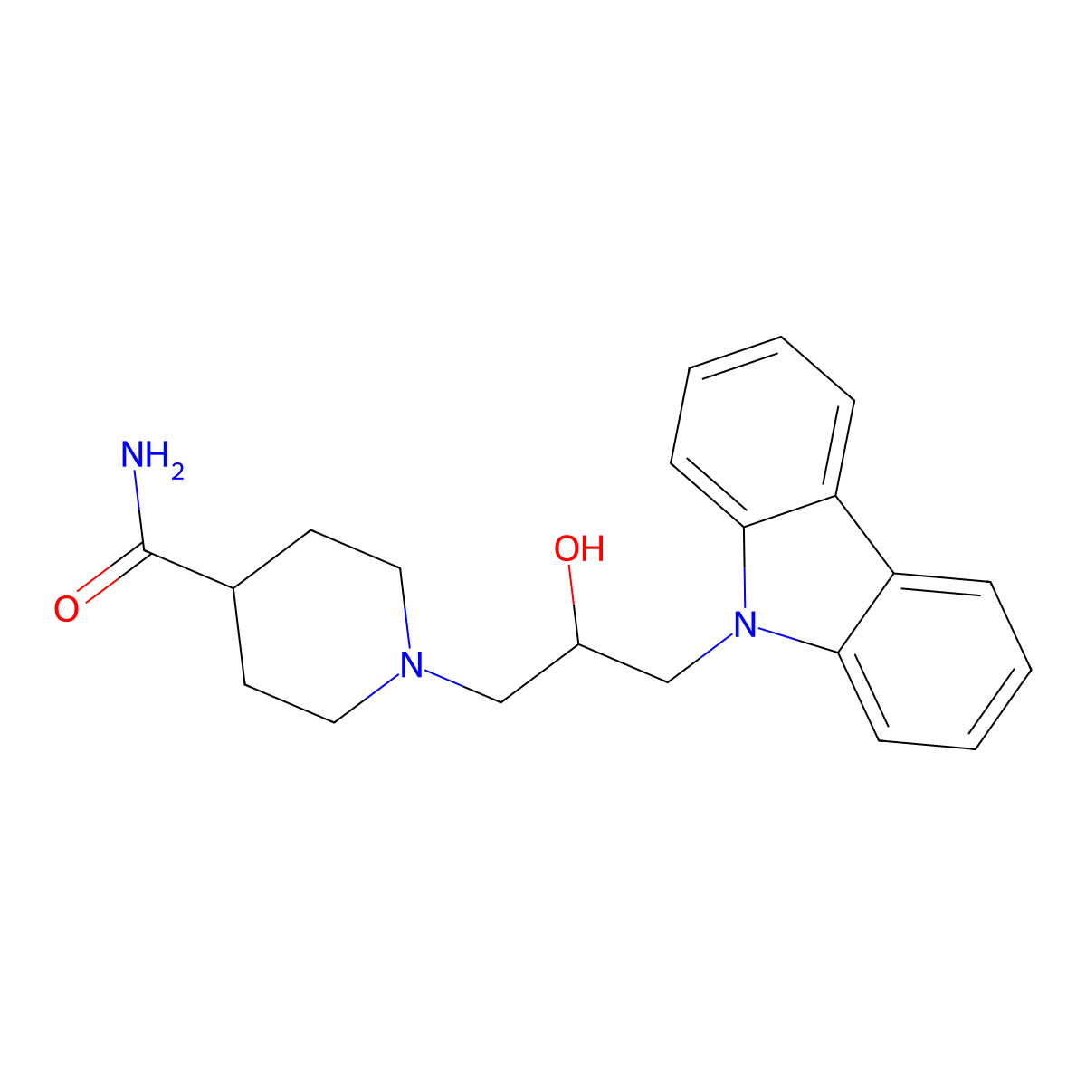 1-[3-(9H-carbazol-9-yl)-2-hydroxypropyl]-4-piperidinecarboxamide molecular structure, CAS 2248936-82-3