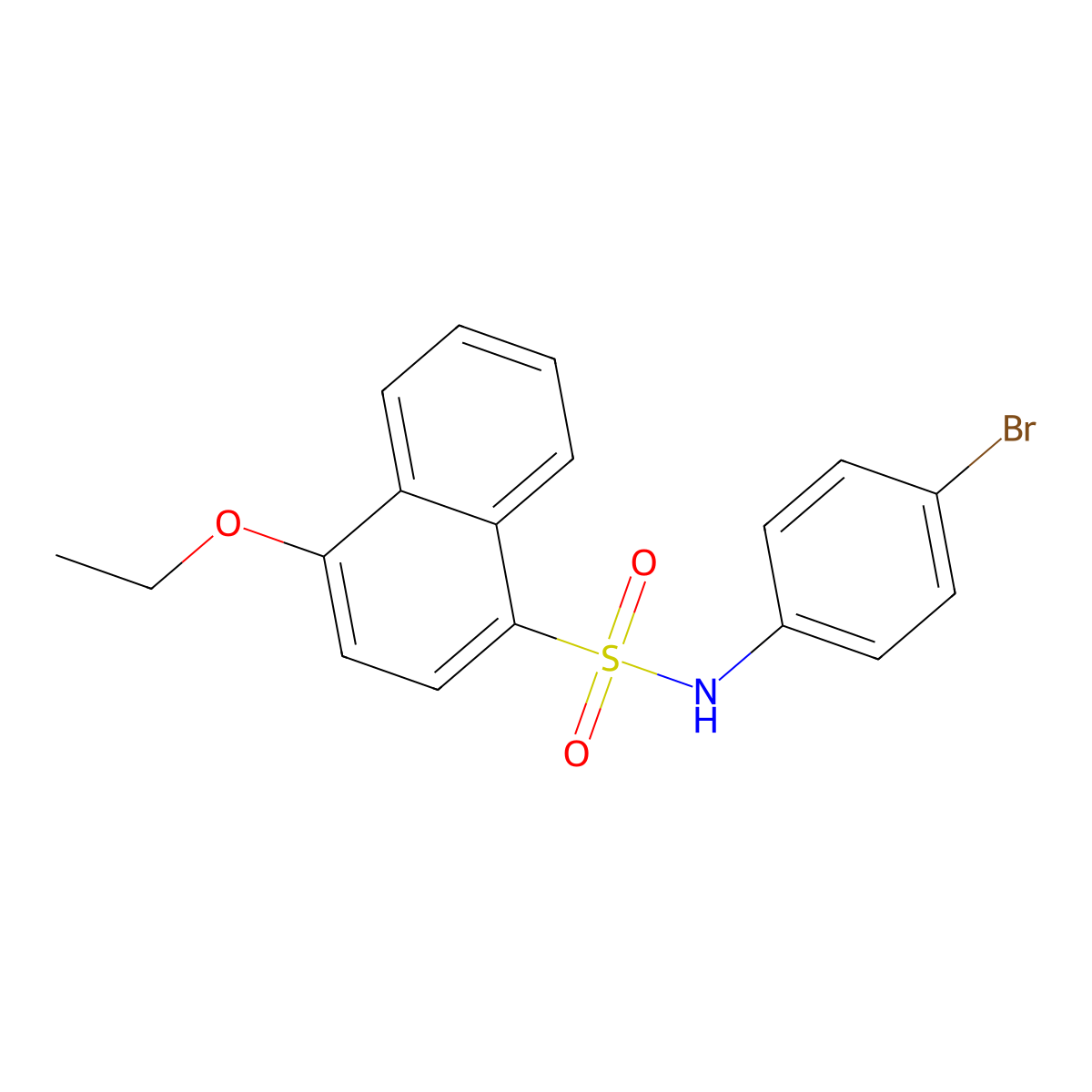 N-(4-bromophenyl)-4-ethoxynaphthalene-1-sulfonamide molecular structure, CAS 2248959-47-7