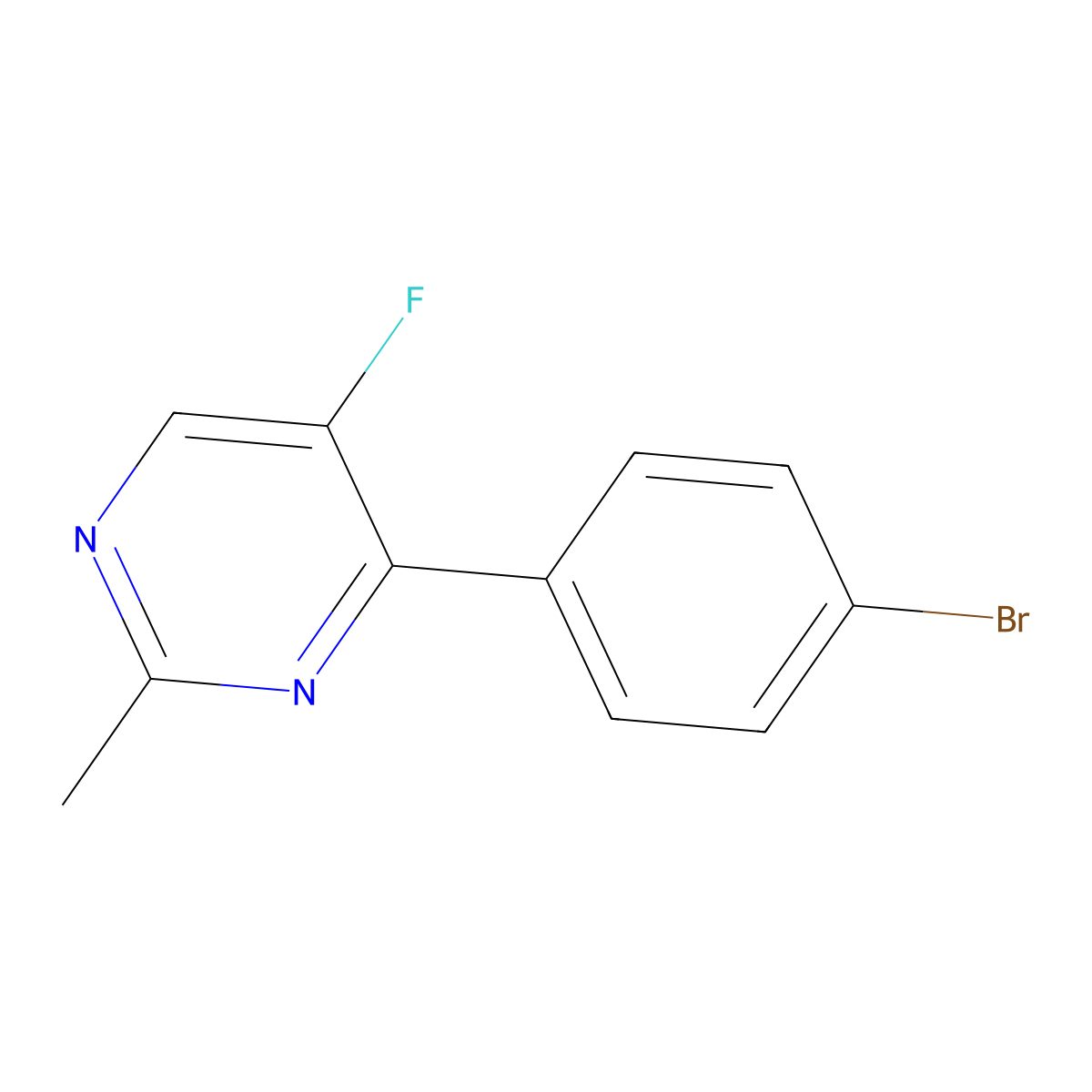 4-(4-Bromophenyl)-5-fluoro-2-methylpyrimidine molecular structure, CAS 2248959-99-9