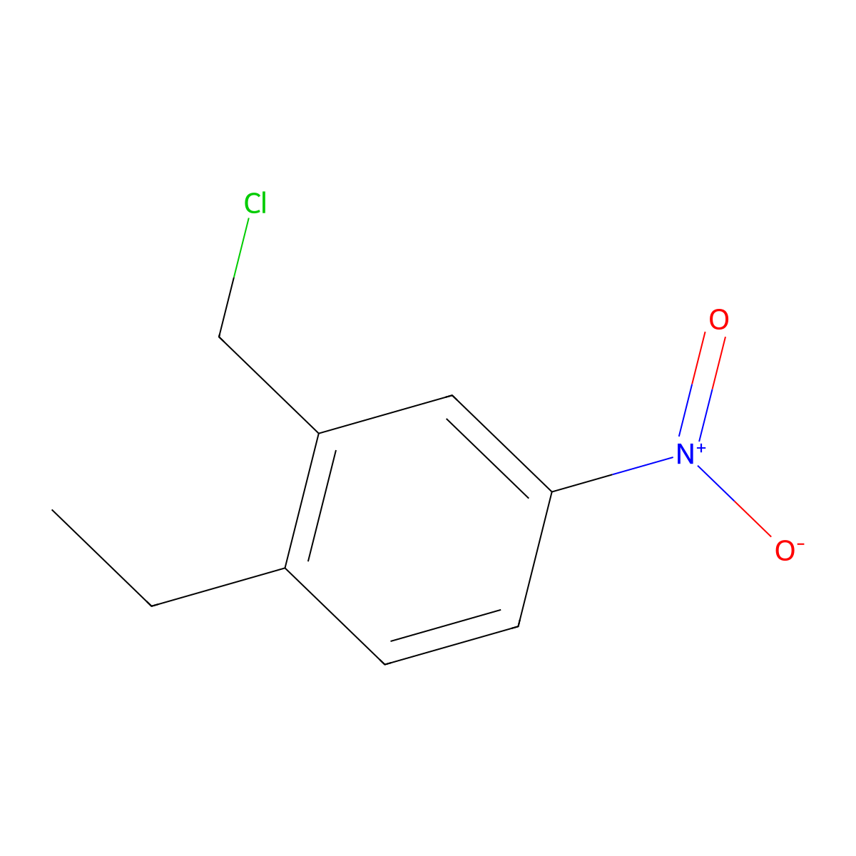 2-(Chloromethyl)-1-ethyl-4-nitrobenzene molecular structure, CAS 22490-32-0