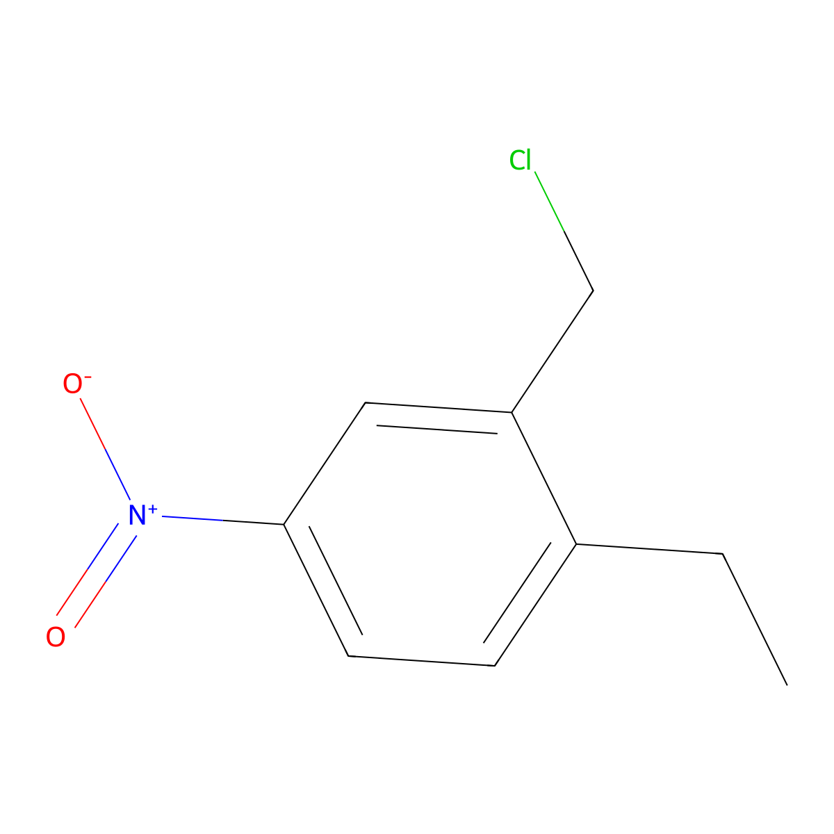 2-(Chloromethyl)-1-ethyl-4-nitrobenzene molecular structure, CAS 22490-32-0