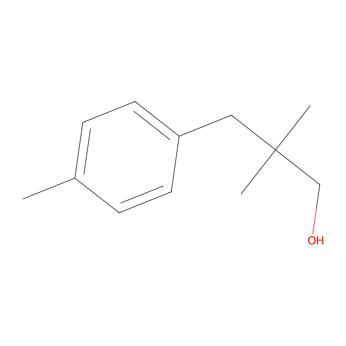 2,2-Dimethyl-3-(4-methylphenyl)propan-1-ol molecular structure, CAS 22490-58-0