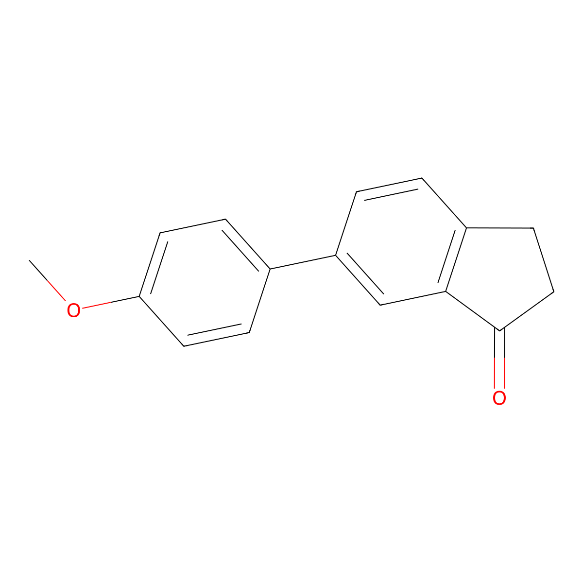 2,3-Dihydro-6-(4-methoxyphenyl)-1H-inden-1-one molecular structure, CAS 22490-64-8
