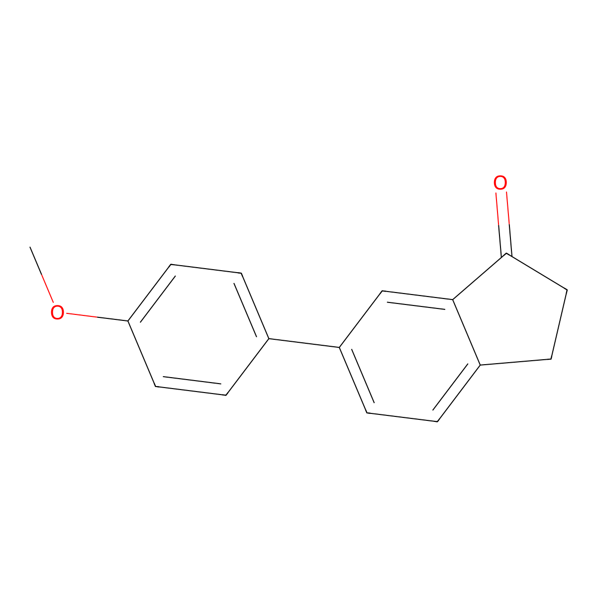 2,3-Dihydro-6-(4-methoxyphenyl)-1H-inden-1-one molecular structure, CAS 22490-64-8