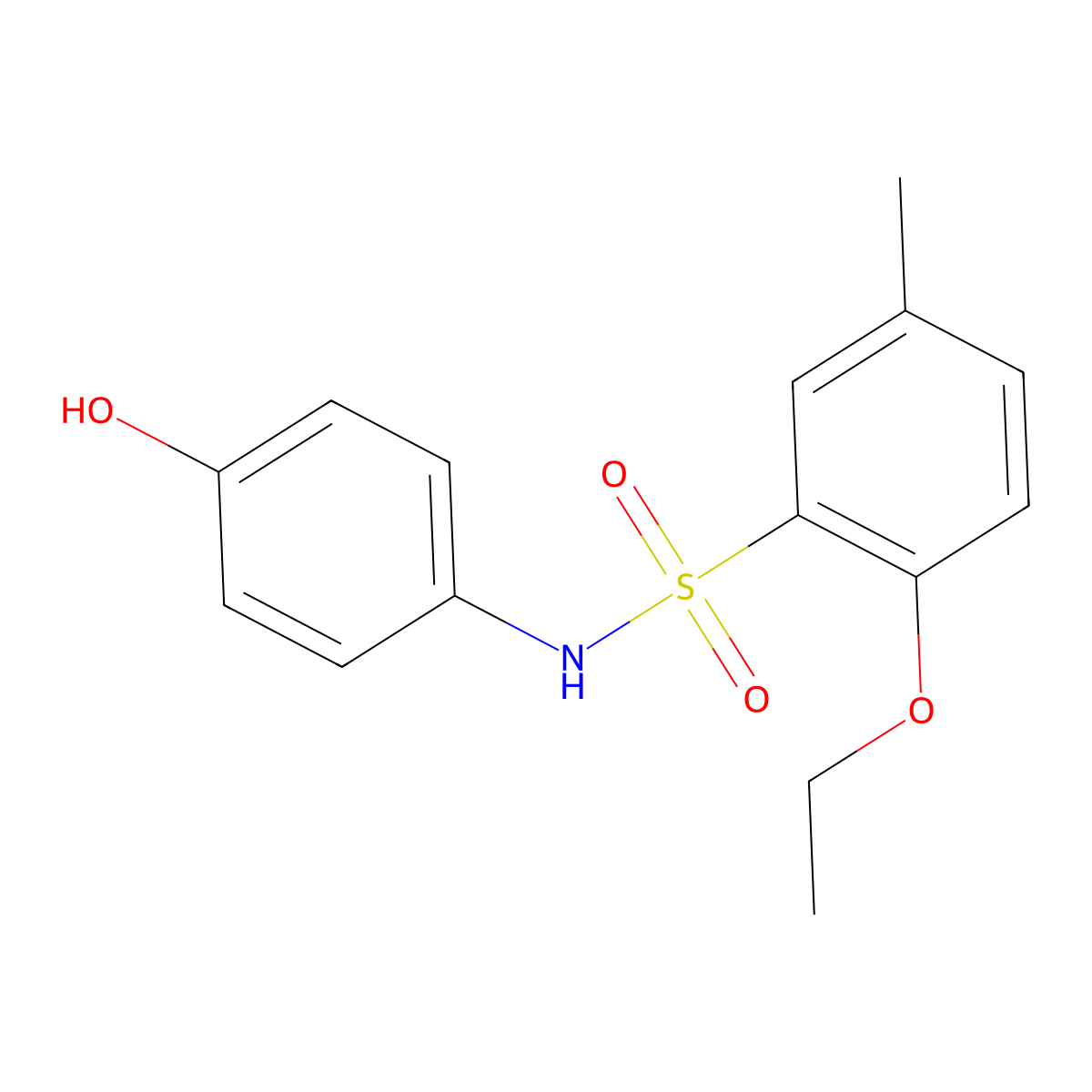 2-ethoxy-N-(4-hydroxyphenyl)-5-methylbenzenesulfonamide molecular structure, CAS 2249025-17-8