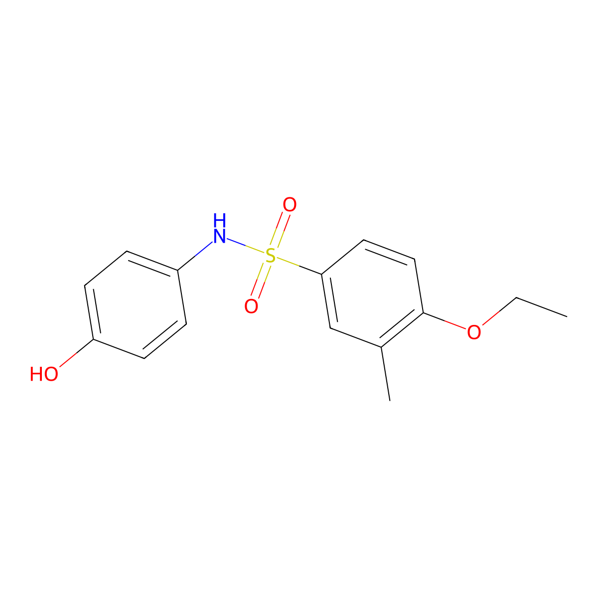 4-ethoxy-N-(4-hydroxyphenyl)-3-methylbenzenesulfonamide molecular structure, CAS 2249044-68-4