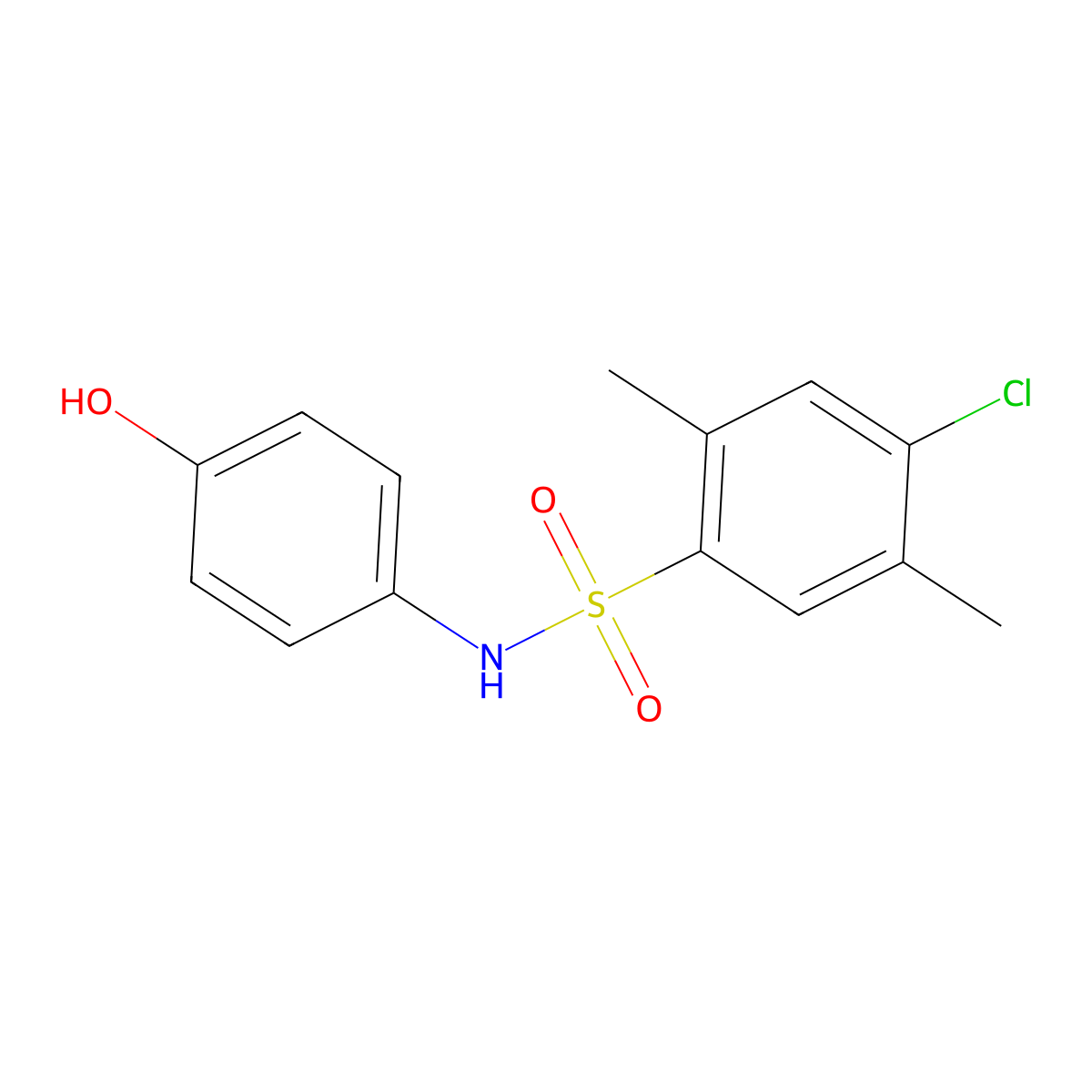 4-chloro-N-(4-hydroxyphenyl)-2,5-dimethylbenzenesulfonamide molecular structure, CAS 2249193-09-5