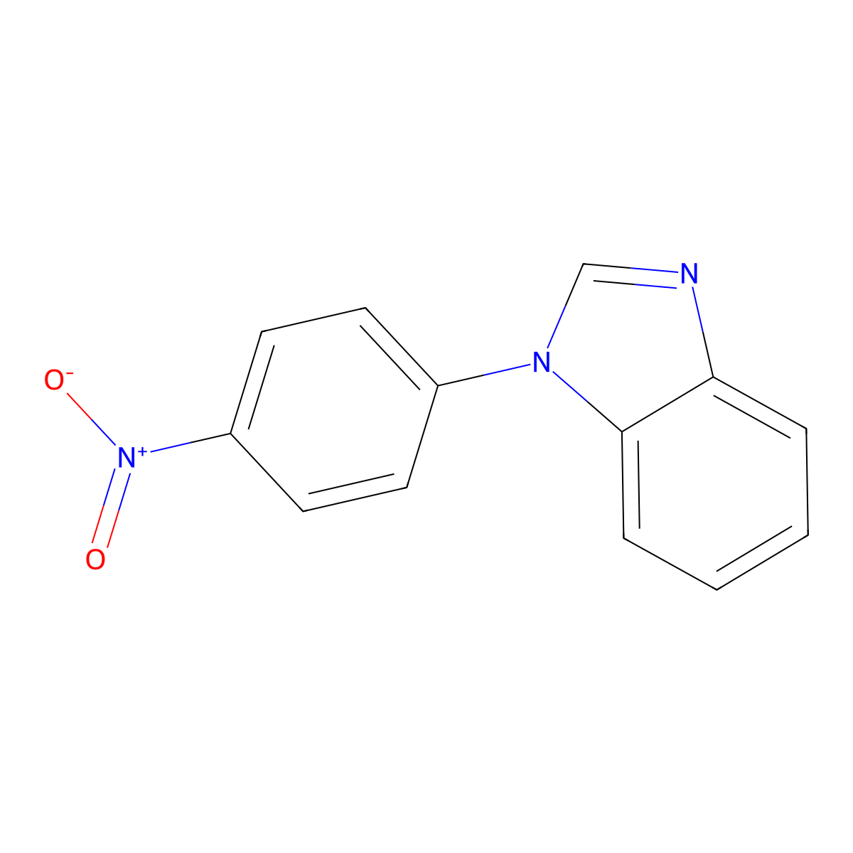 1-(4-nitrophenyl)-1H-benzimidazole molecular structure, CAS 22492-14-4