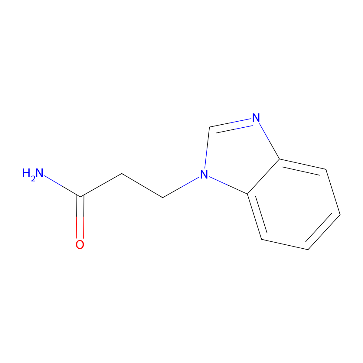 3-(1H-benzimidazol-1-yl)propanamide molecular structure, CAS 22492-17-7