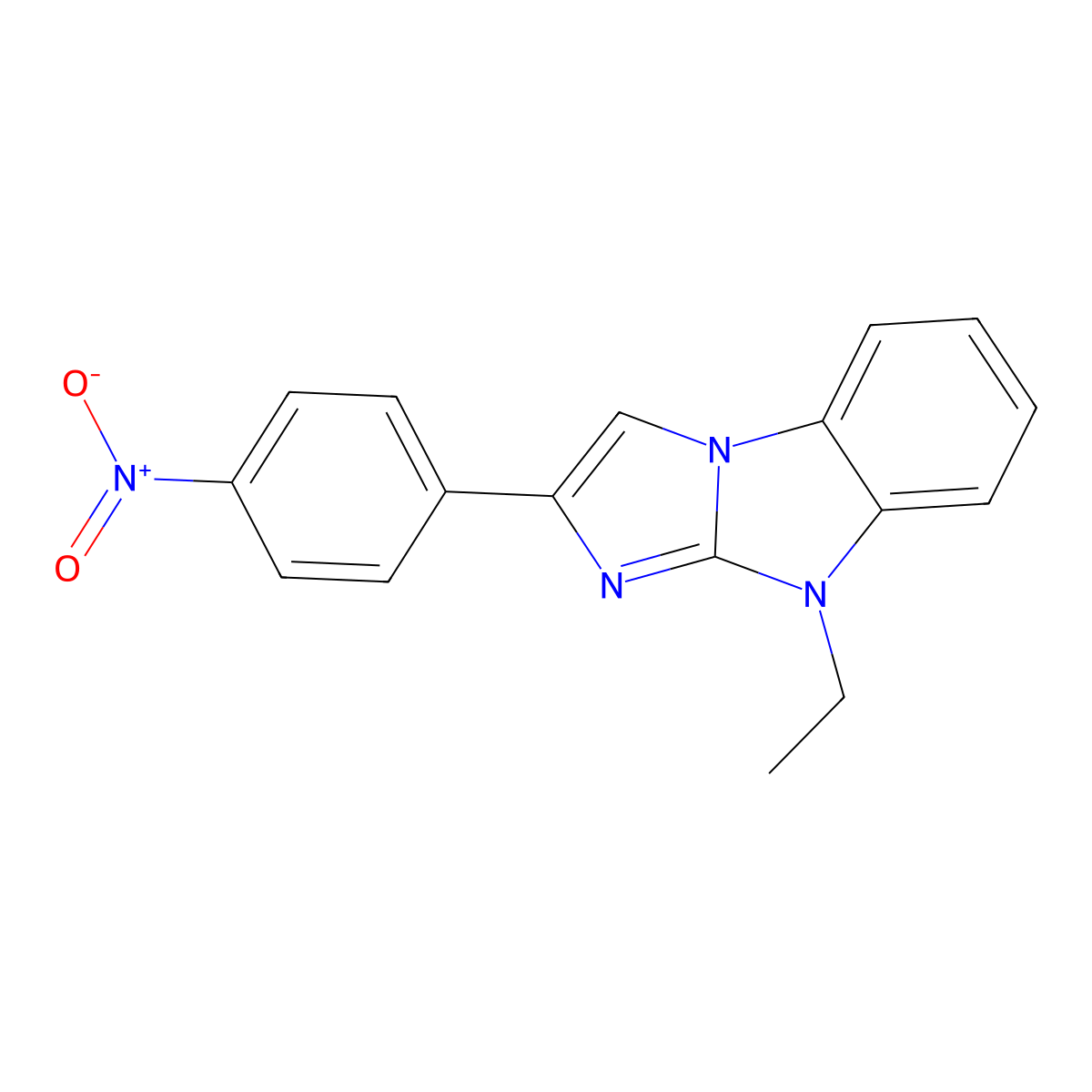 4-Ethyl-2-(4-nitrophenyl)imidazo[1,2-a]benzimidazole molecular structure, CAS 22492-33-7