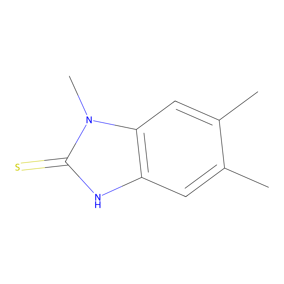 3,5,6-trimethyl-1H-benzimidazole-2-thione molecular structure, CAS 22492-66-6