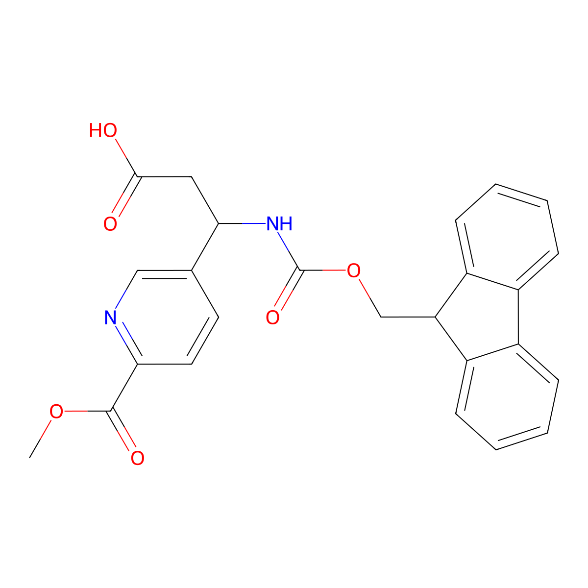 3-({[(9H-fluoren-9-yl)methoxy]carbonyl}amino)-3-[6-(methoxycarbonyl)pyridin-3-yl]propanoic acid molecular structure, CAS 2249380-32-1