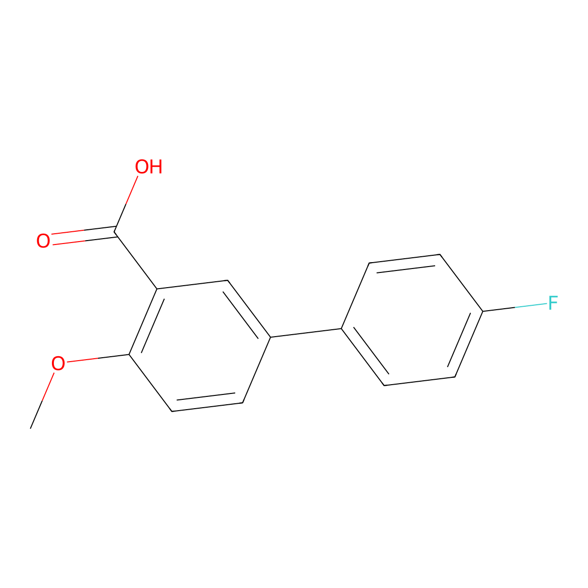 4'-Fluoro-4-methoxy-[1,1'-biphenyl]-3-carboxylic acid molecular structure, CAS 22494-29-7