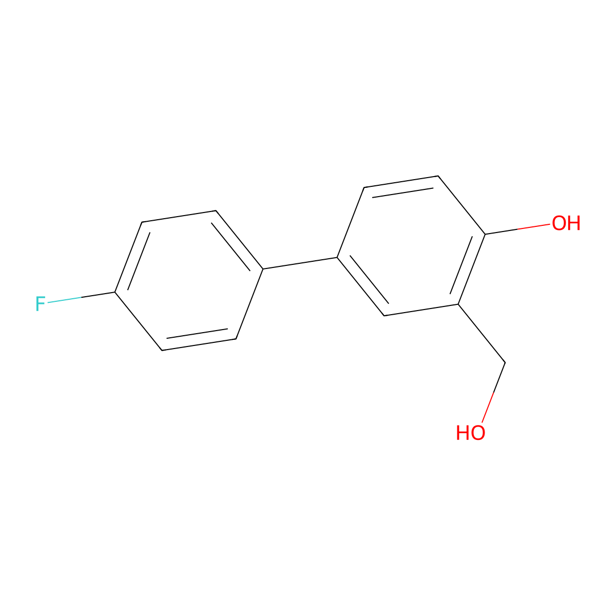 4'-Fluoro-4-hydroxy[1,1'-biphenyl]-3-methanol molecular structure, CAS 22494-32-2