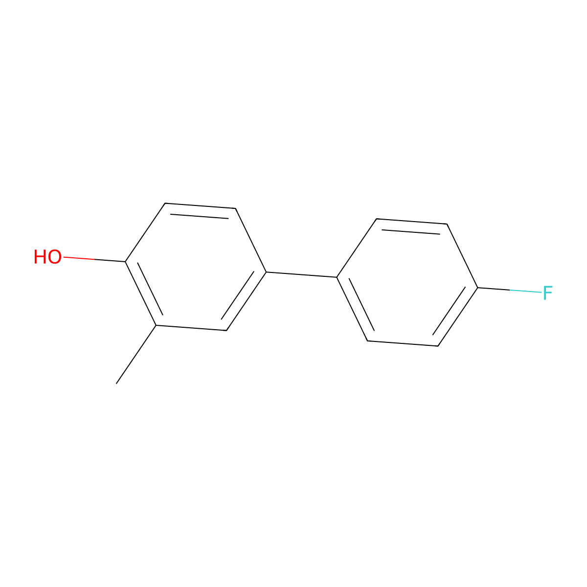 4-(4-Fluorophenyl)-2-methylphenol molecular structure, CAS 22494-35-5