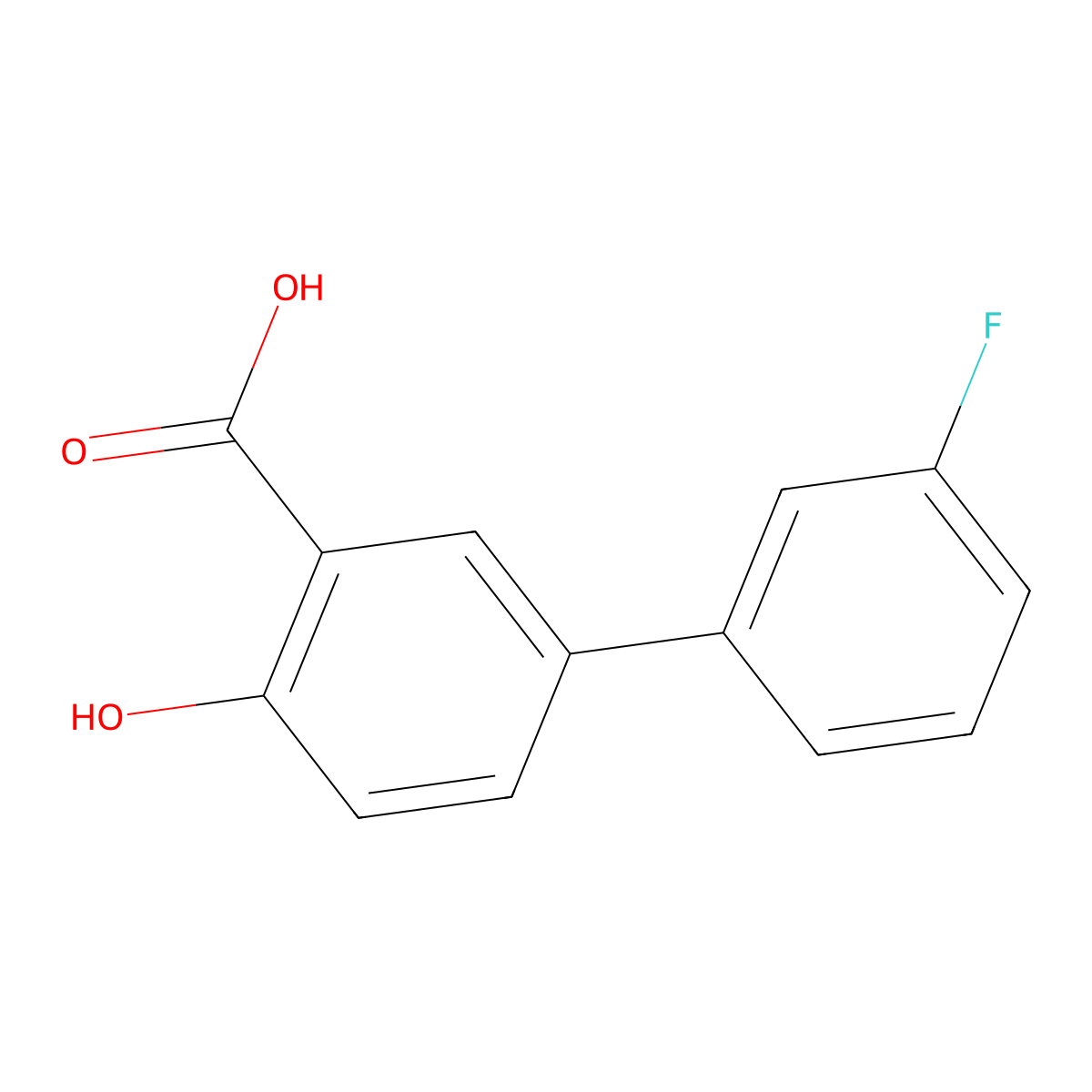 3'-Fluoro-4-hydroxy-[1,1'-biphenyl]-3-carboxylic acid molecular structure, CAS 22494-43-5