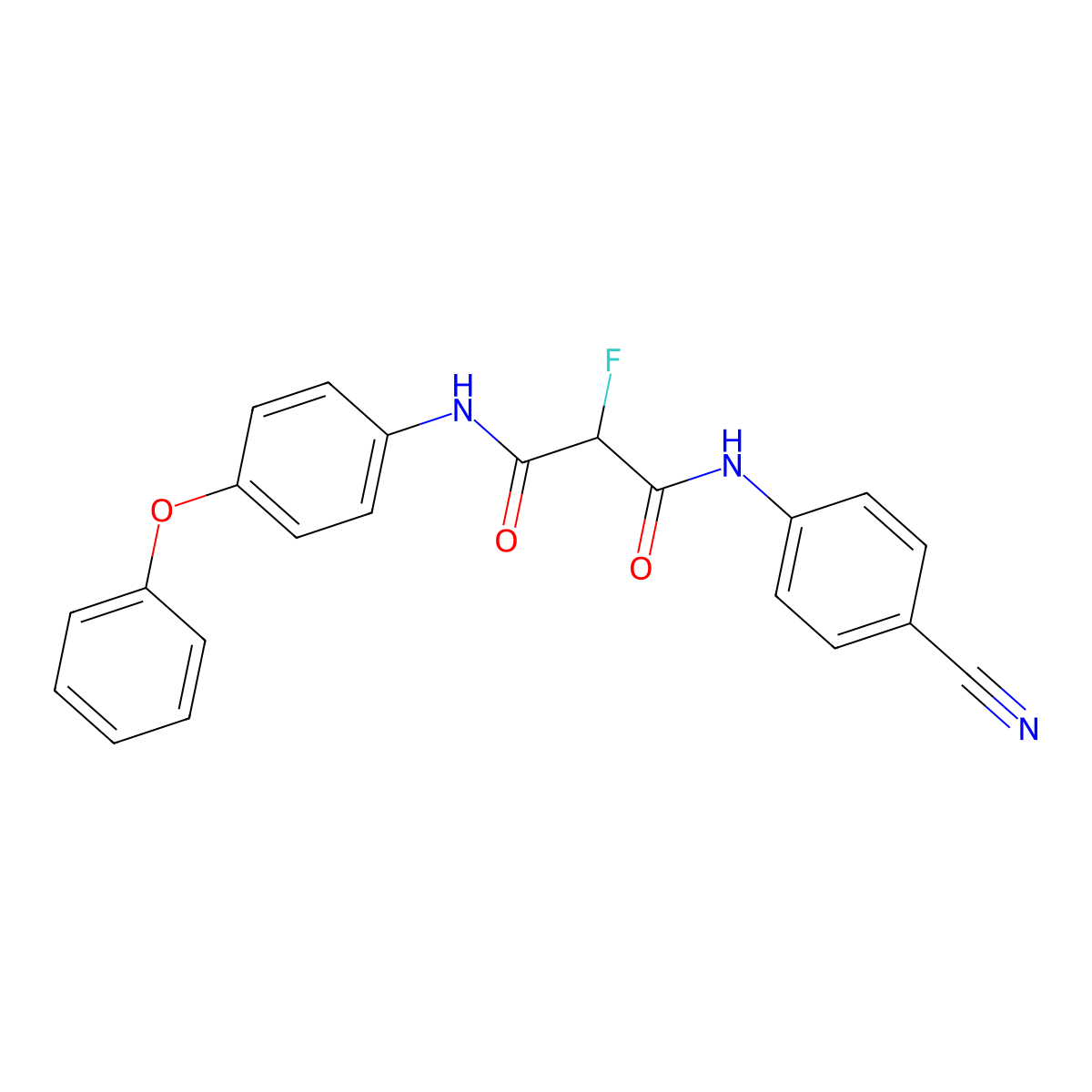 N'-(4-cyanophenyl)-2-fluoro-N-(4-phenoxyphenyl)propanediamide molecular structure, CAS 2249405-93-2