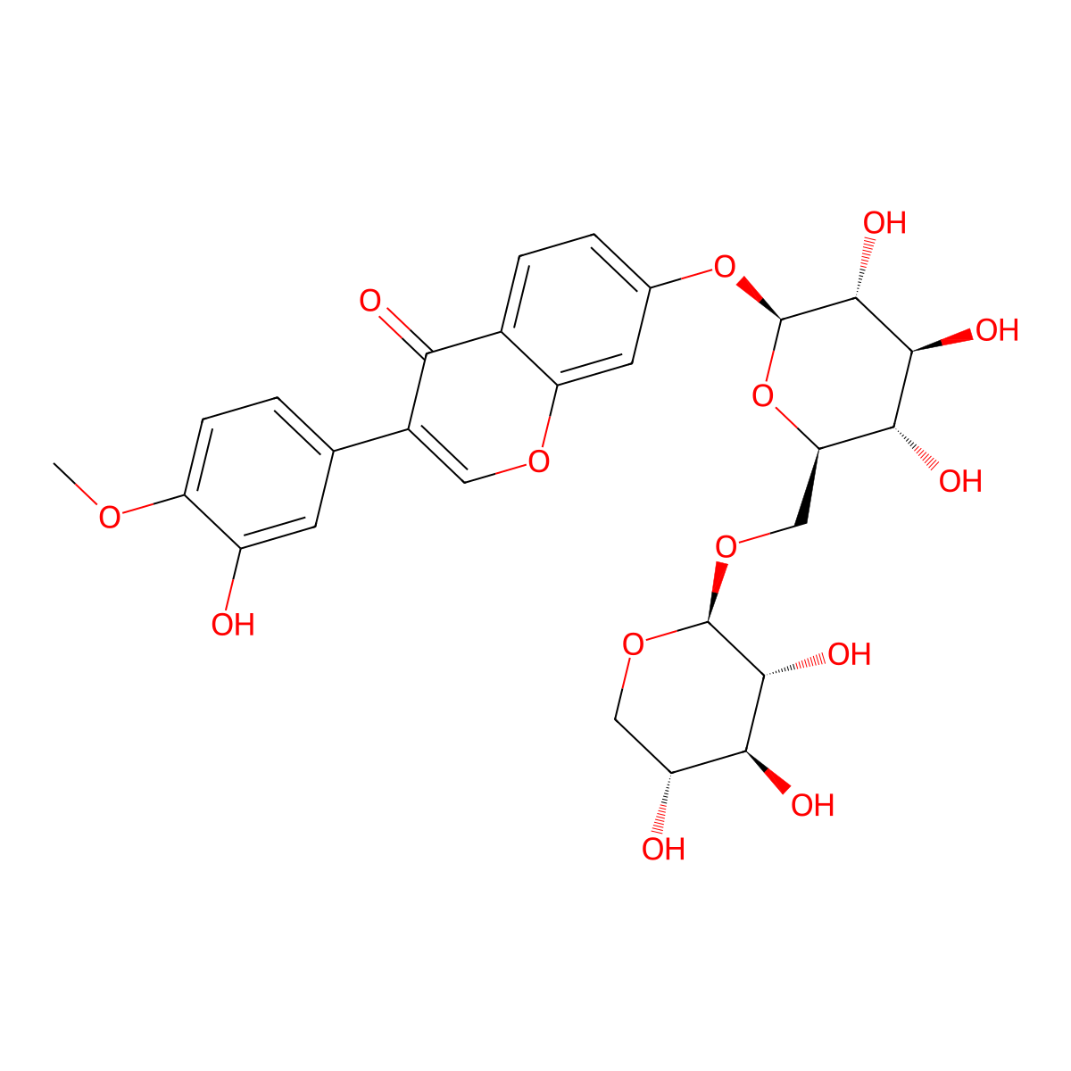 Calycosin 7-O-xylosylglucoside molecular structure, CAS 224957-12-4