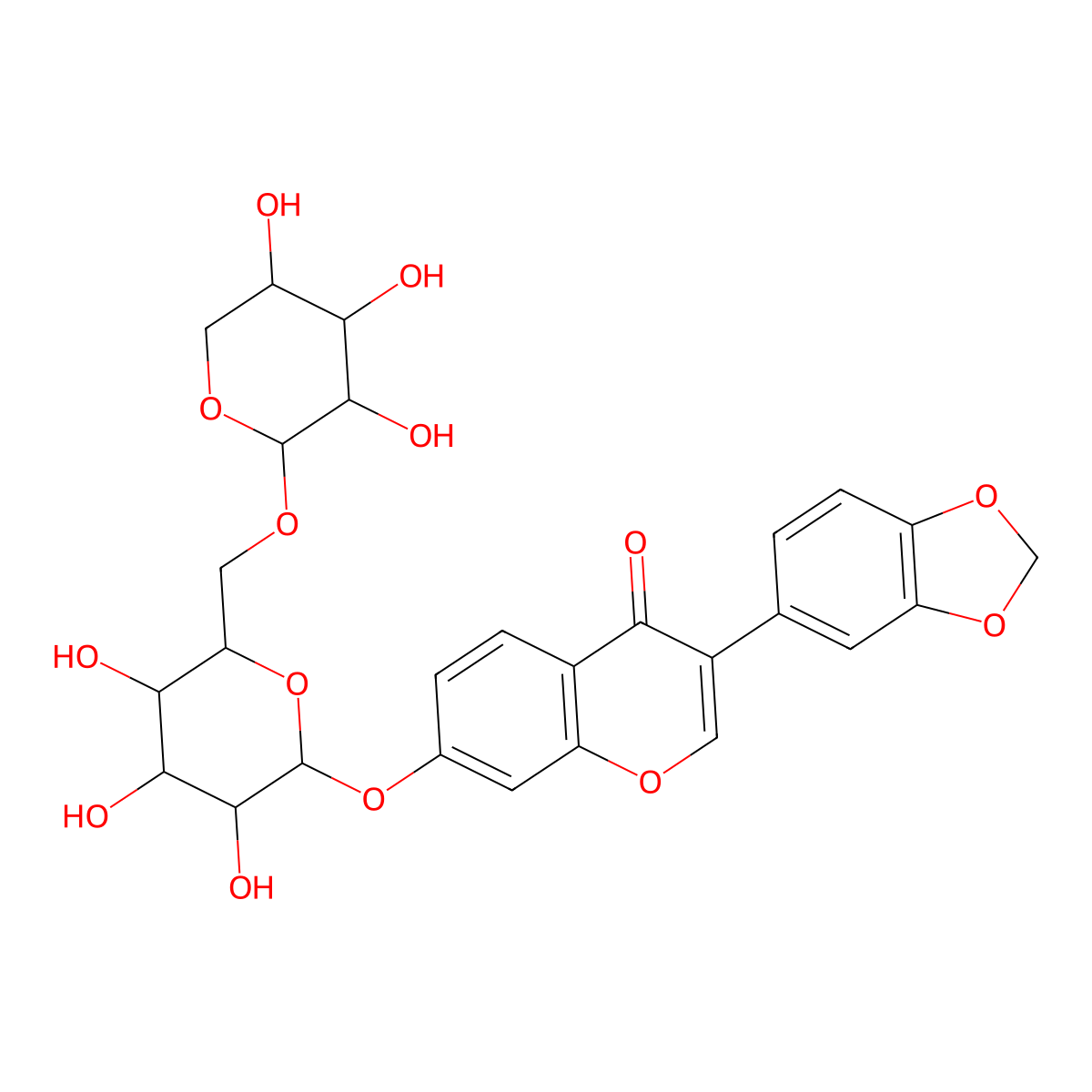 7-O-Primverosylpseudobaptigenin molecular structure, CAS 224957-15-7