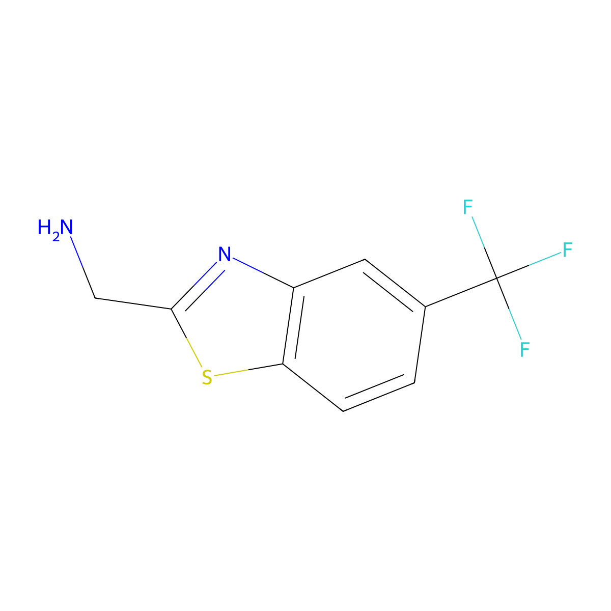 (5-(Trifluoromethyl)-1,3-benzothiazol-2-yl)methanamine molecular structure, CAS 224957-21-5