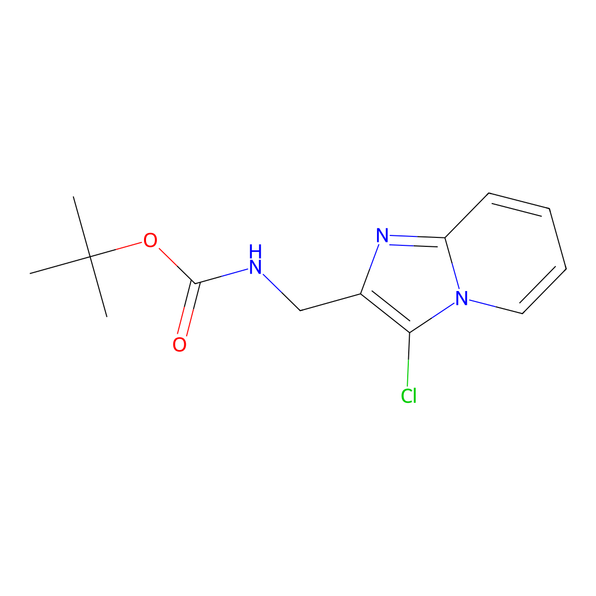 tert-butyl N-({3-chloroimidazo[1,2-a]pyridin-2-yl}methyl)carbamate molecular structure, CAS 2249642-29-1