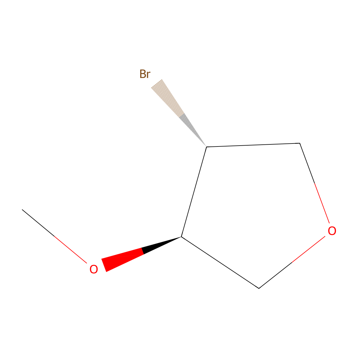 rac-(3R,4R)-3-bromo-4-methoxyoxolane molecular structure, CAS 2249724-40-9
