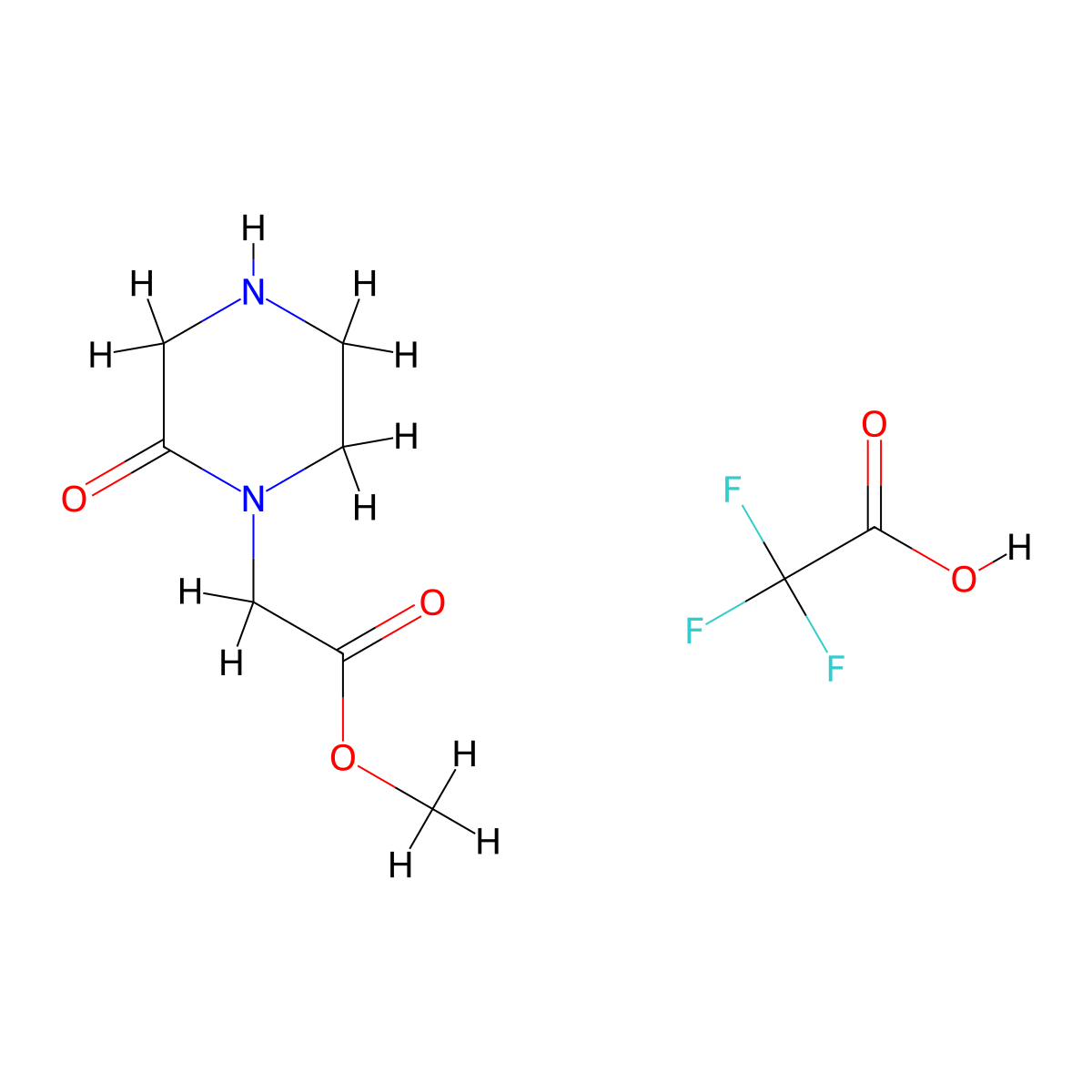 Methyl2-(2-oxopiperazin-1-yl)acetate,trifluoroaceticacid molecular structure, CAS 2249750-25-0