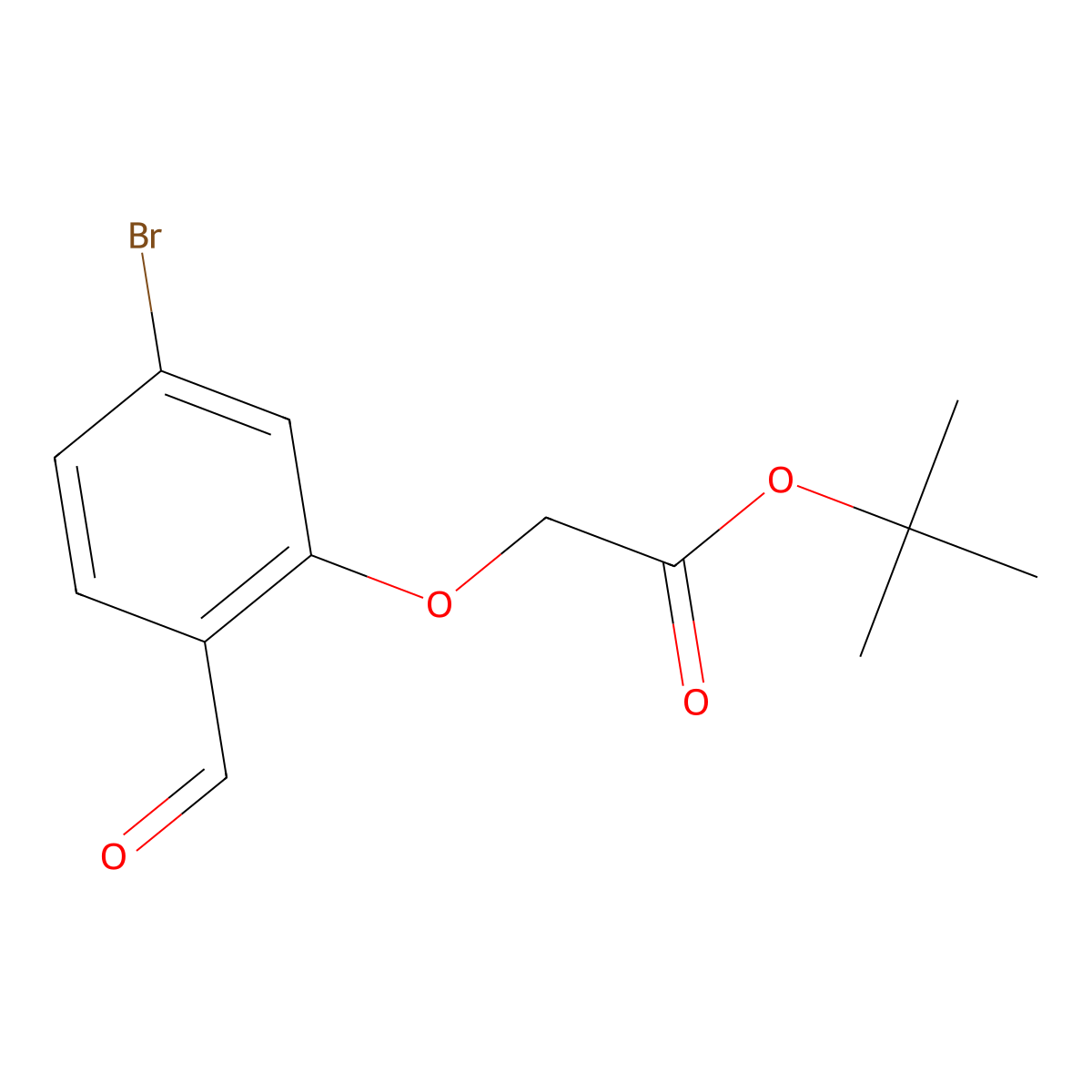 Tert-butyl 2-(5-bromo-2-formylphenoxy)acetate molecular structure, CAS 2249877-47-0