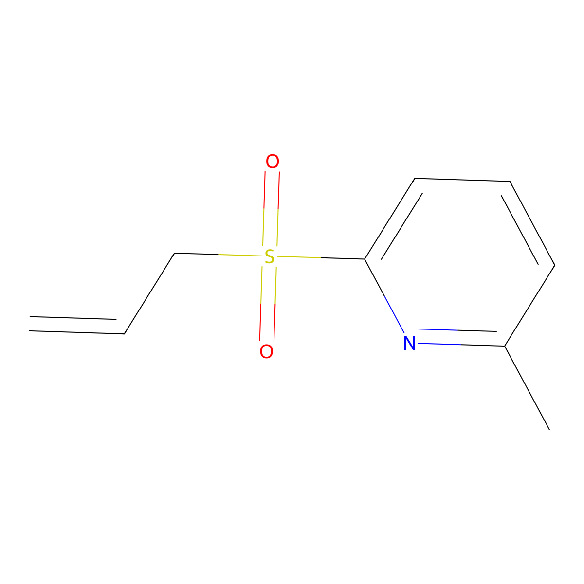 2-(Allylsulfonyl)-6-methylpyridine molecular structure, CAS 2249891-86-7