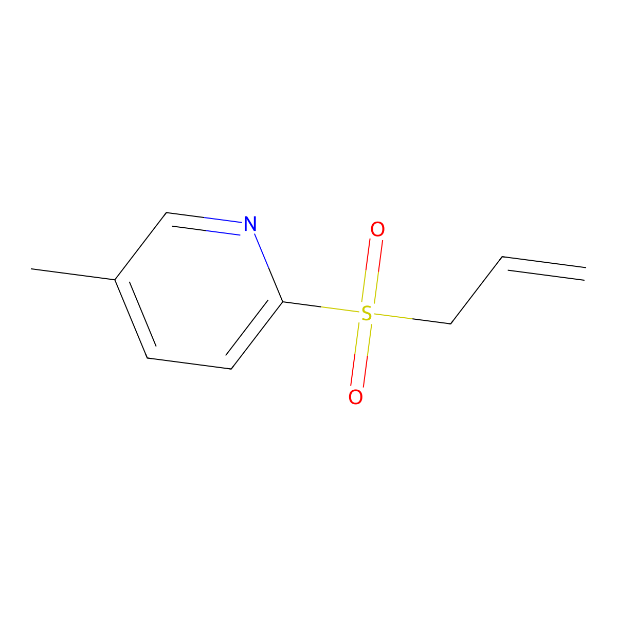 2-(Allylsulfonyl)-5-methylpyridine molecular structure, CAS 2249891-88-9