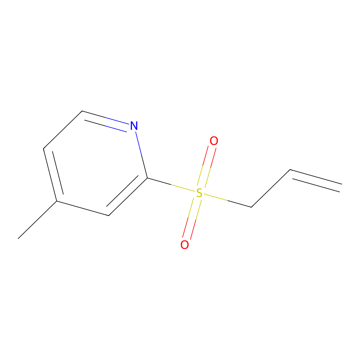 2-(Allylsulfonyl)-4-methylpyridine molecular structure, CAS 2249891-89-0