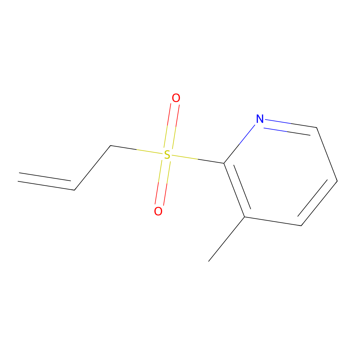 2-(Allylsulfonyl)-3-methylpyridine molecular structure, CAS 2249891-90-3