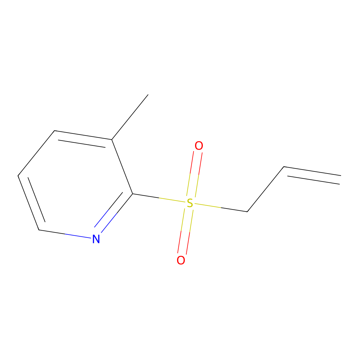 2-(Allylsulfonyl)-3-methylpyridine molecular structure, CAS 2249891-90-3