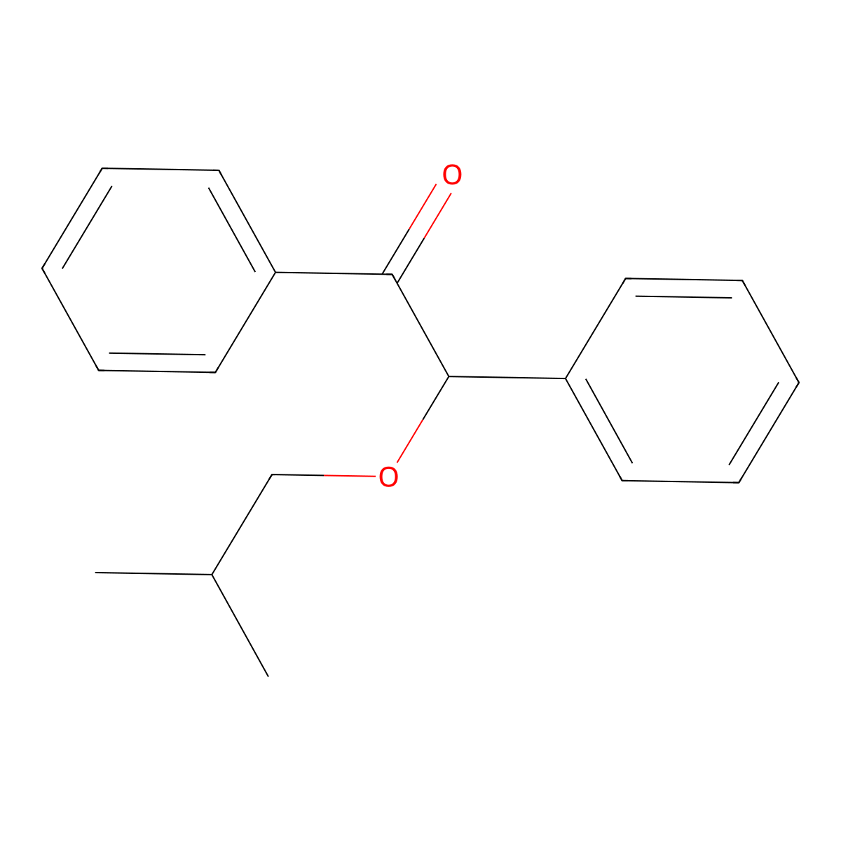 Benzoin isobutyl ether molecular structure, CAS 22499-12-3
