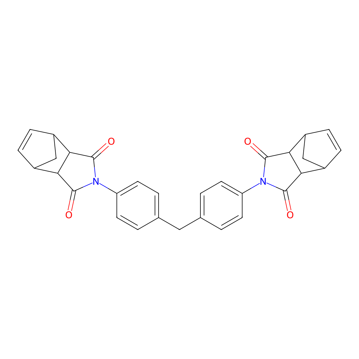 4-{4-[4-(3,5-Dioxo-4-azatricyclo[5.2.1.0~2,6~]dec-8-en-4-yl)benzyl]phenyl}-4-azatricyclo[5.2.1.0~2,6~]dec-8-ene-3,5-dione molecular structure, CAS 22499-39-4