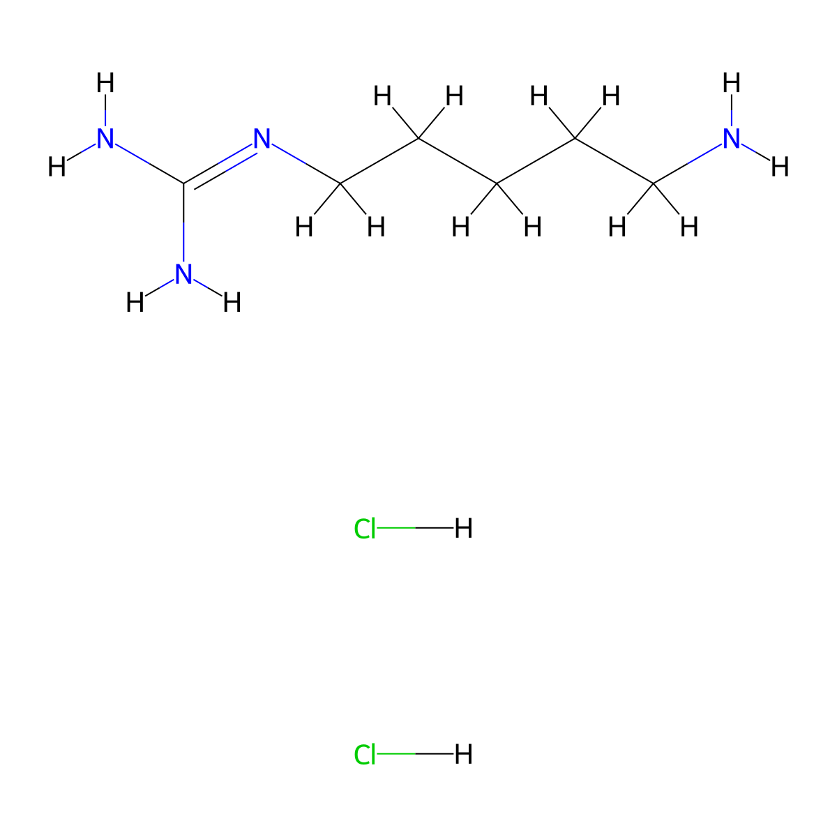 2-(5-Aminopentyl)guanidine;dihydrochloride molecular structure, CAS 2249912-63-6