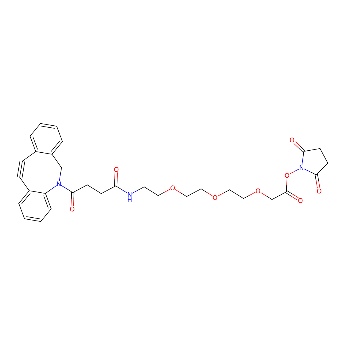 DBCO-PEG3-CH2CO-NHS ester molecular structure, CAS 2249926-63-2