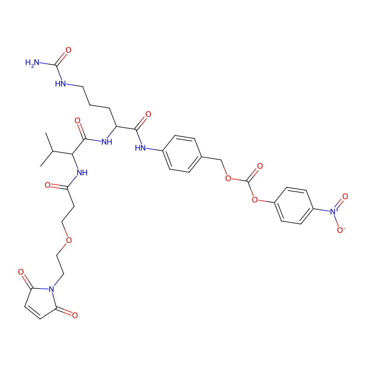 Mal-PEG1-Val-Cit-PAB-PNP molecular structure, CAS 2249935-92-8
